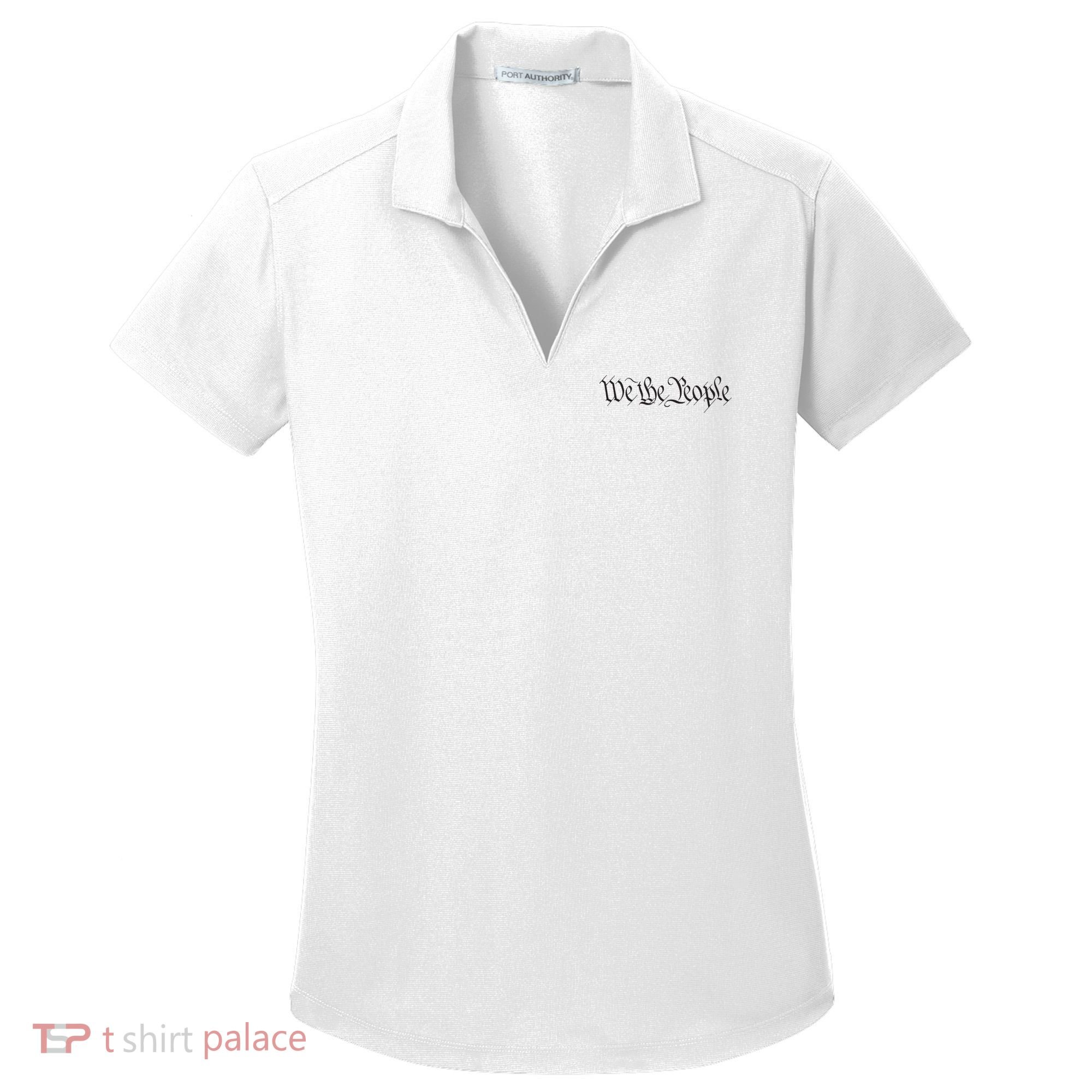 We The People Constitution Bill Of Rights American Women's Dry Zone Grid Polo