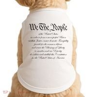 We The People Constitution American Patriot We The People Doggie Tank thumb 0