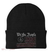 We The People Gadsden USA Flag Preamble Of The Constitution Beanie thumb 0