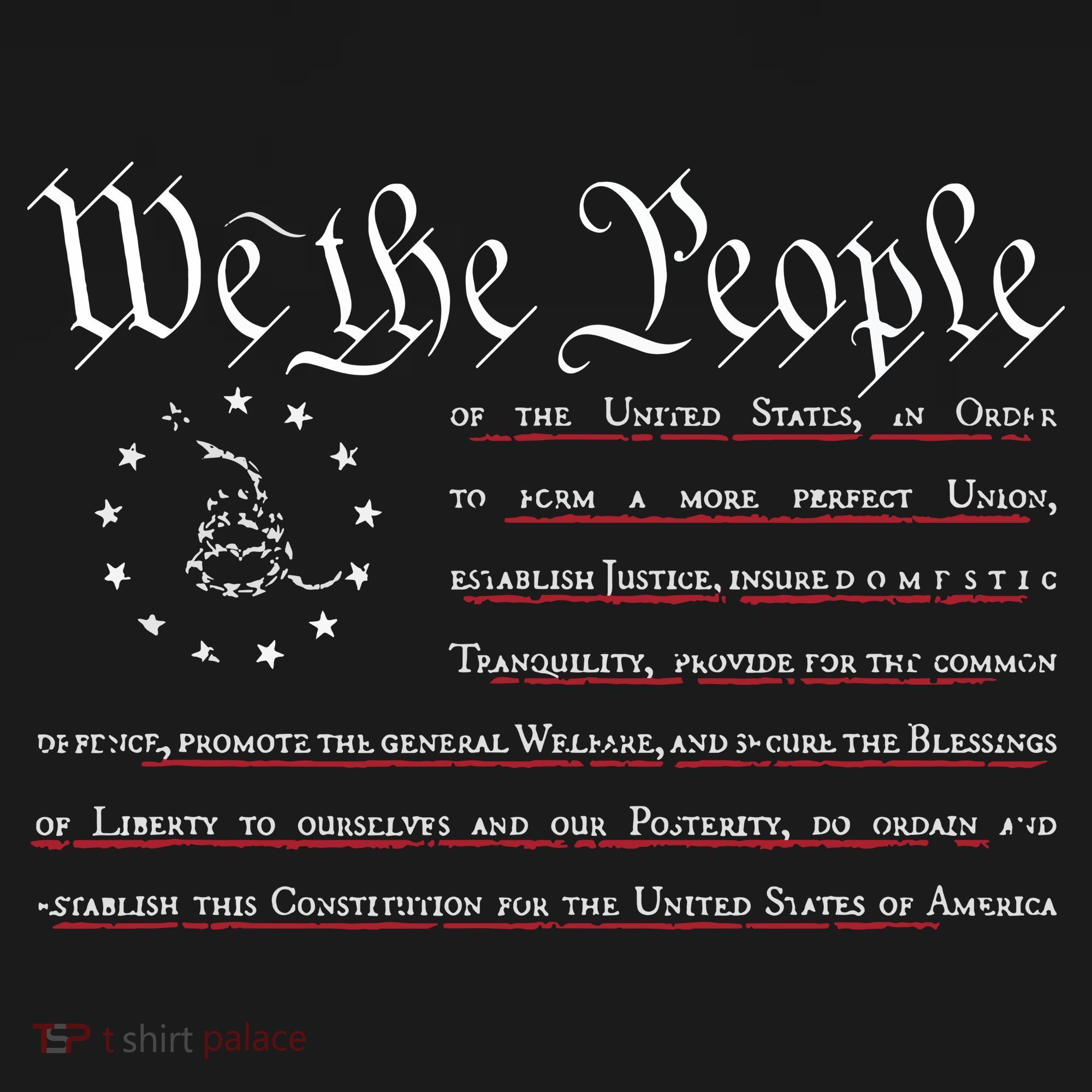 We The People Gadsden USA Flag Preamble Of The Constitution Women's Hoodie