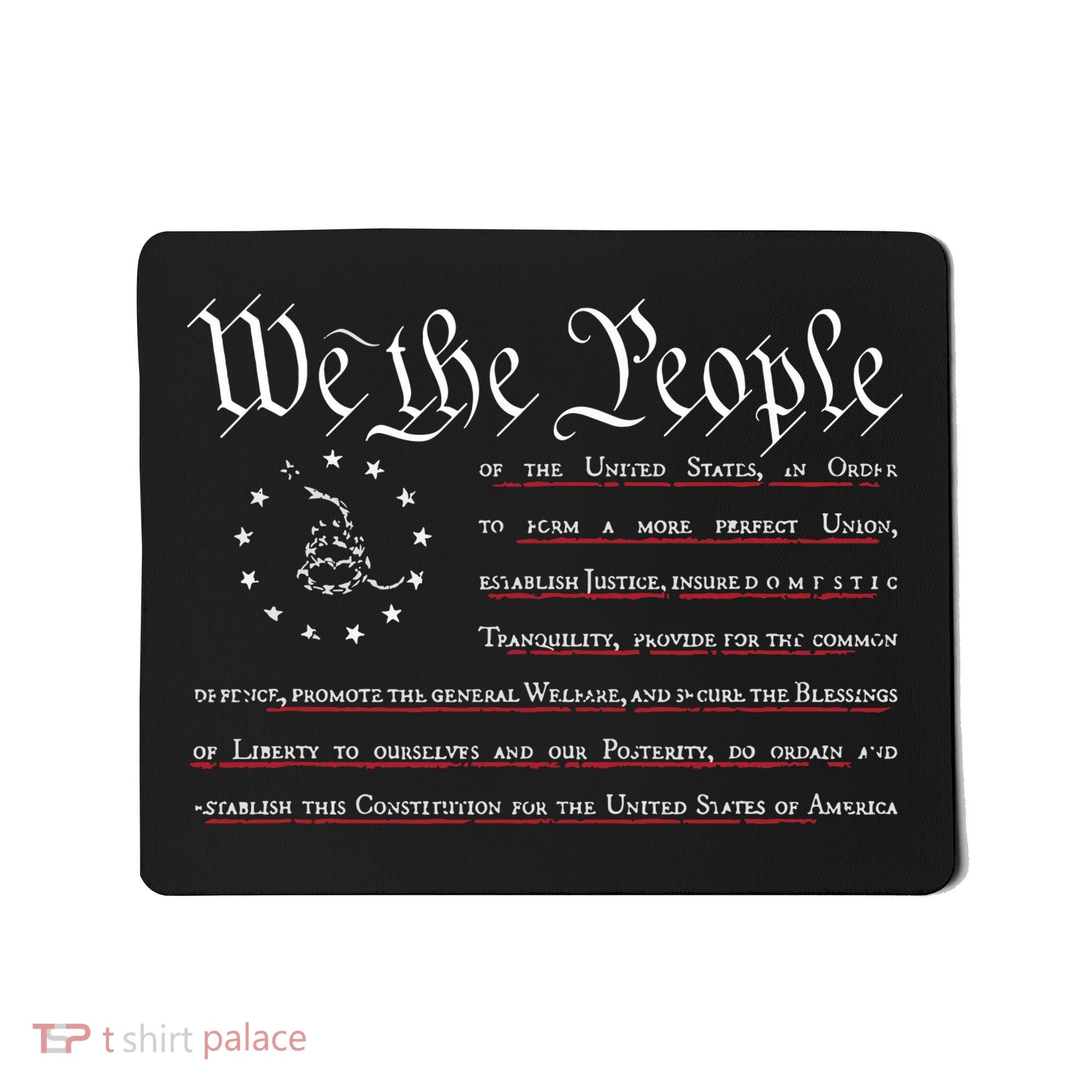 We The People Gadsden USA Flag Preamble Of The Constitution Mousepad