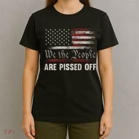 We the People Are Pissed Off Vintage US America Flag ON BACK T-Shirt thumb 4