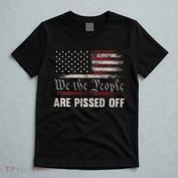 We the People Are Pissed Off Vintage US America Flag ON BACK T-Shirt thumb 5