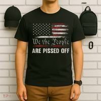 We the People Are Pissed Off Vintage US America Flag ON BACK T-Shirt thumb 6
