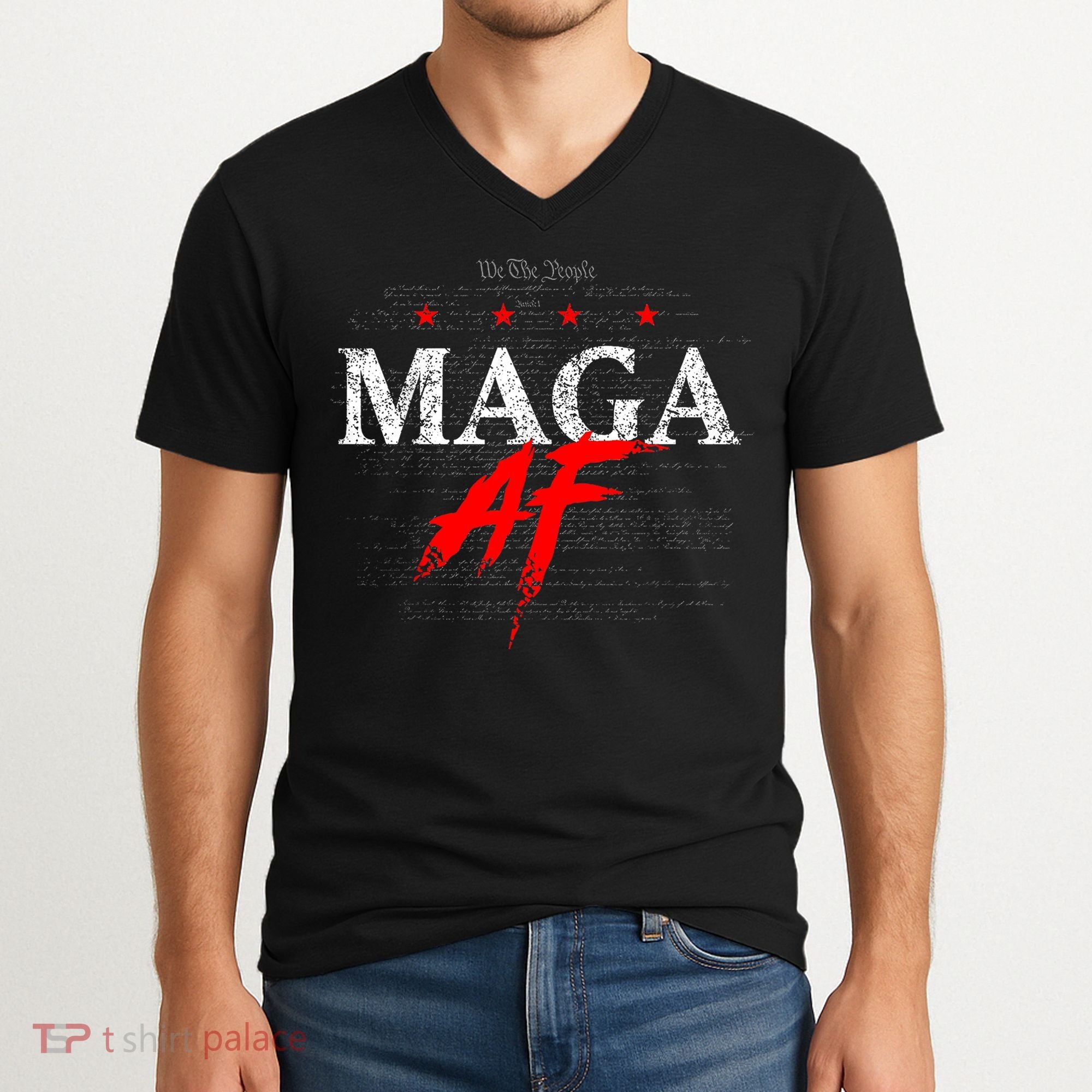 We The People Maga V-Neck T-Shirt