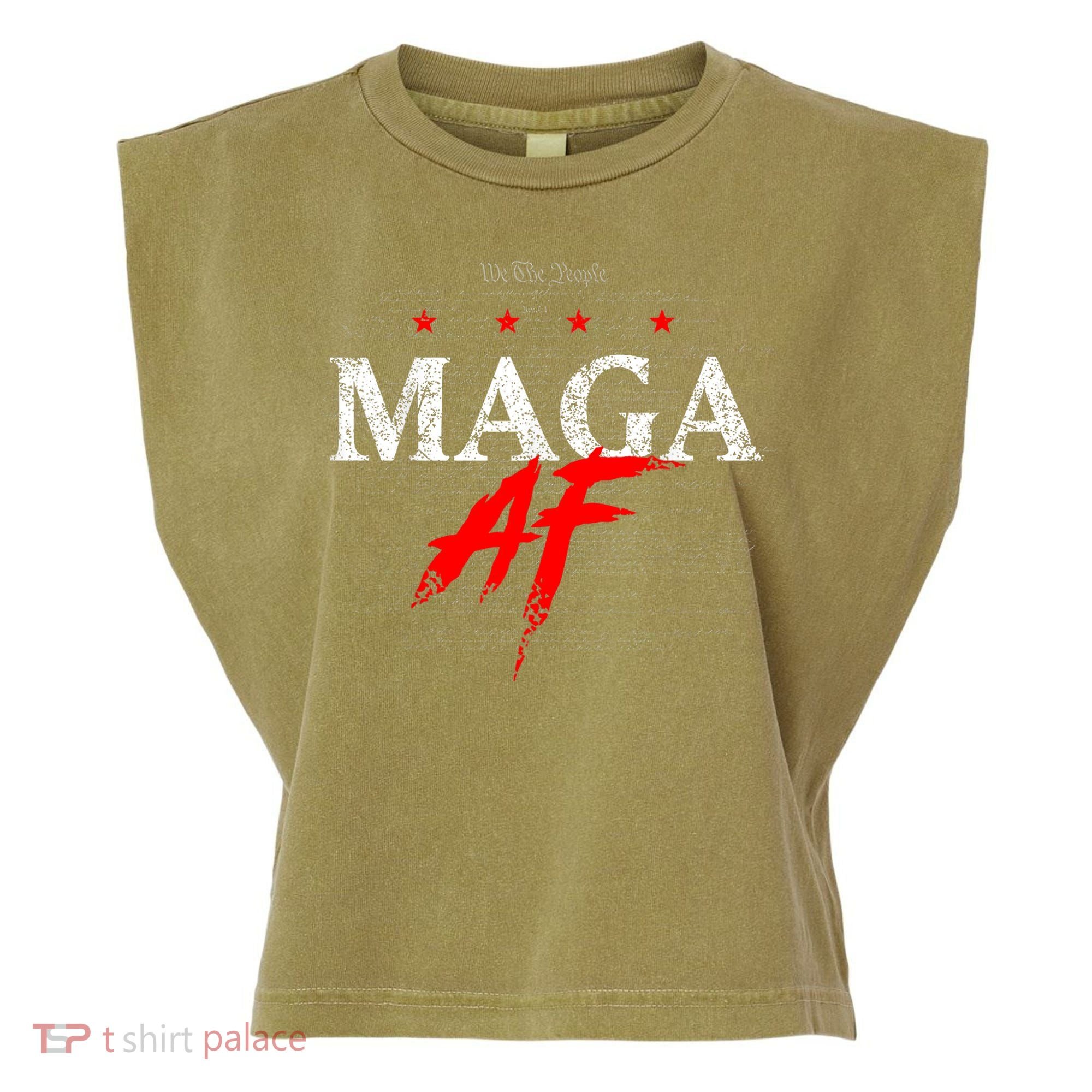 We The People Maga Garment-Dyed Women's Muscle Tee