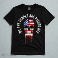 We The People Are Pissed Off Vintage USA America Skull Flag T-Shirt thumb 5