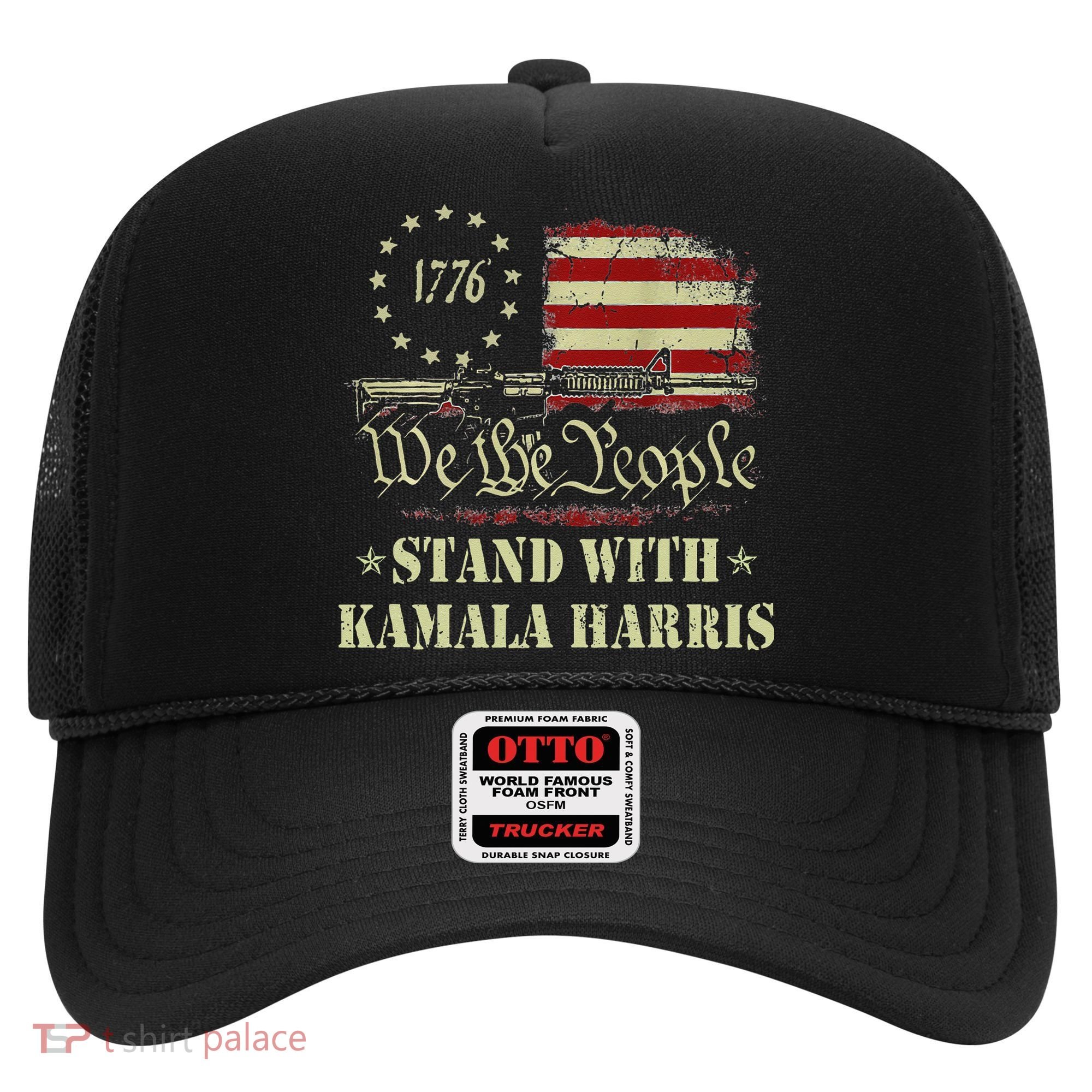 We The People Stand With Kamala Harris 2024 American Flag Hat
