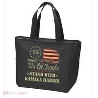 We The People Stand With Kamala Harris 2024 American Flag Tote Bag thumb 3