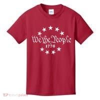 We The People Patriotic 4th Of July American Flag Kids T-Shirt thumb 0