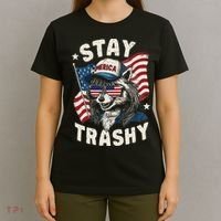 White Trash Party Attire Redneck Raccoon Stay Trashy Usa T-Shirt thumb 4
