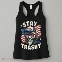 White Trash Party Attire Redneck Raccoon Stay Trashy Usa Women's Tank Top thumb 3