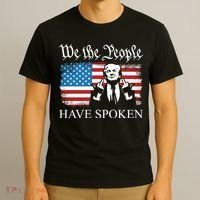 We The People Have Spoken Trump Flag Maga Patriot Statement T-Shirt thumb 3
