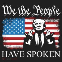 We The People Have Spoken Trump Flag Maga Patriot Statement Beanie thumb 2
