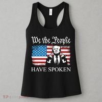 We The People Have Spoken Trump Flag Maga Patriot Statement Women's Tank Top thumb 3