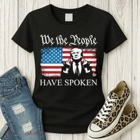 We The People Have Spoken Trump Flag Maga Patriot Statement Women's T-Shirt thumb 3