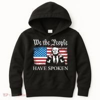 We The People Have Spoken Trump Flag Maga Patriot Statement Kids Hoodie thumb 0