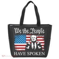 We The People Have Spoken Trump Flag Maga Patriot Statement Tote Bag thumb 0