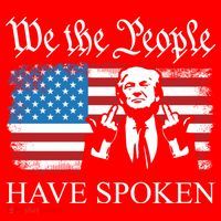 We The People Have Spoken Trump Flag Maga Patriot Statement Santa Hat thumb 1