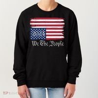 We The People 2024 Distressed Usa Flag Save Our Republic Save Our Constitution Women's Sweatshirt thumb 0