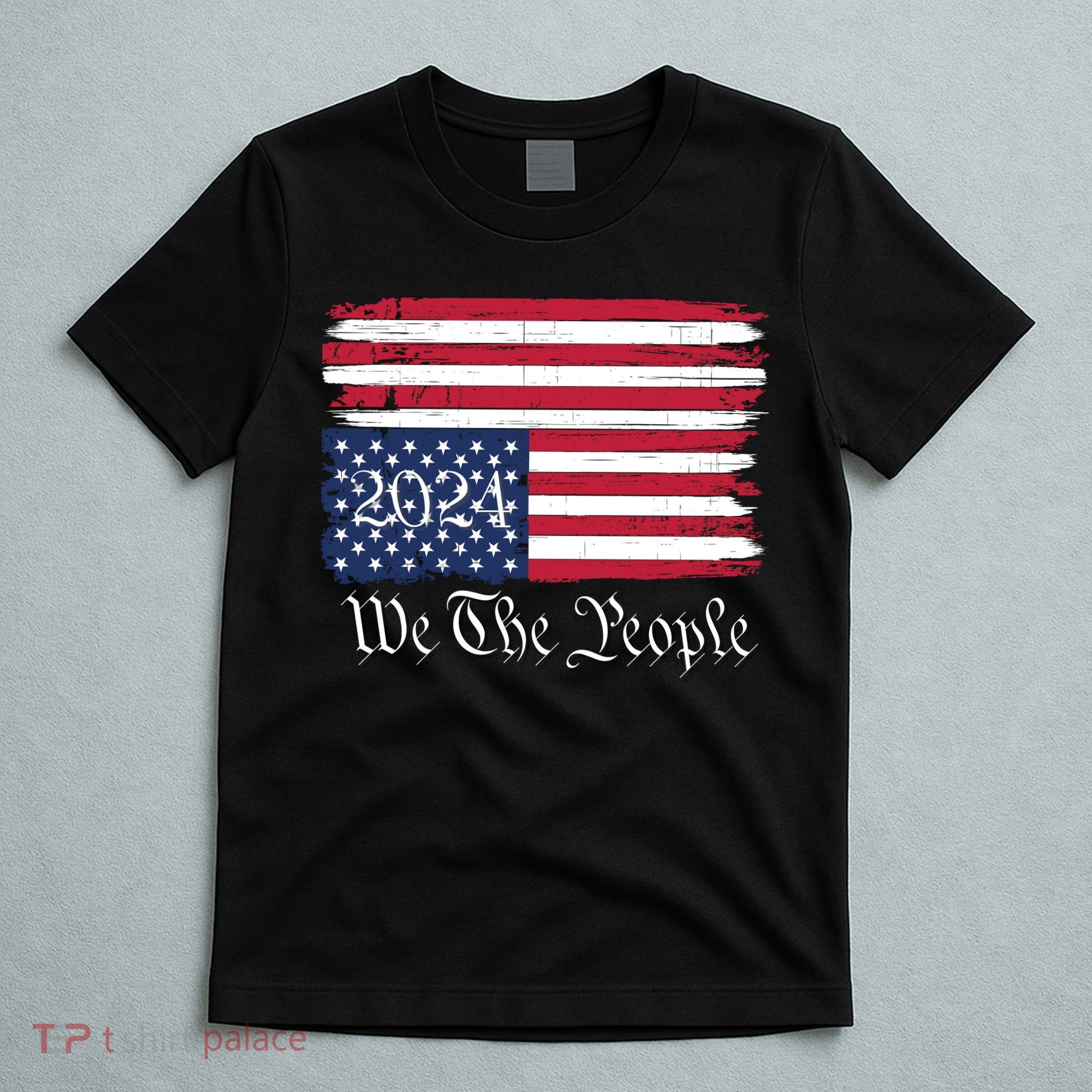 We The People 2024 Distressed Usa Flag Save Our Republic Save Our Constitution T-Shirt