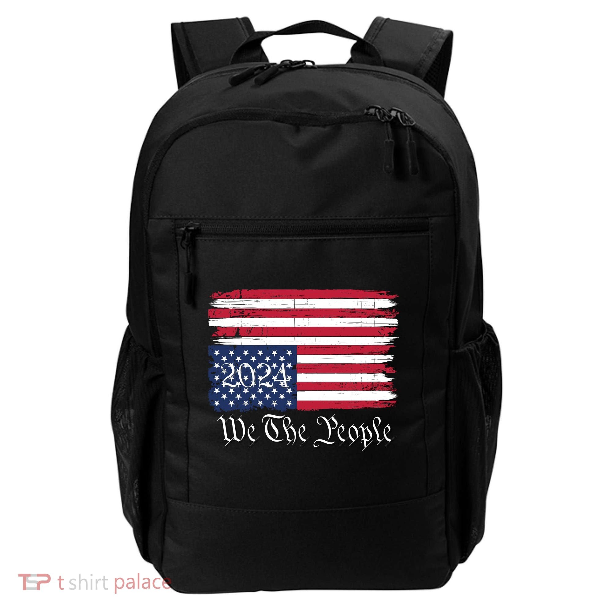 We The People 2024 Distressed Usa Flag Save Our Republic Save Our Constitution Backpack