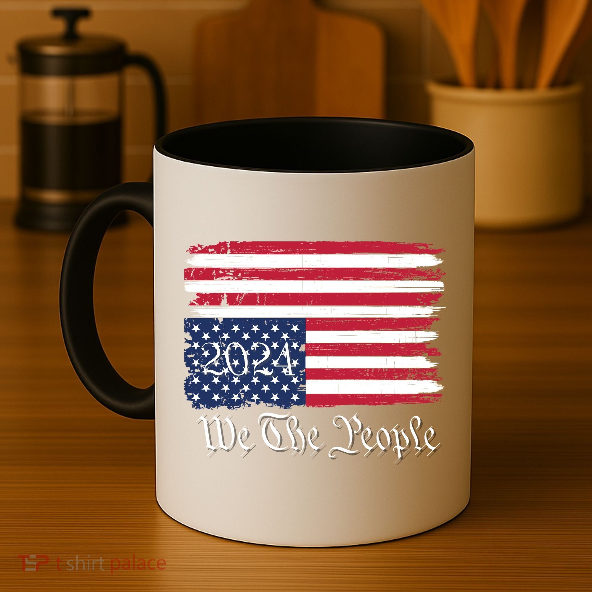 We The People 2024 Distressed Usa Flag Save Our Republic Save Our Constitution Coffee Mug