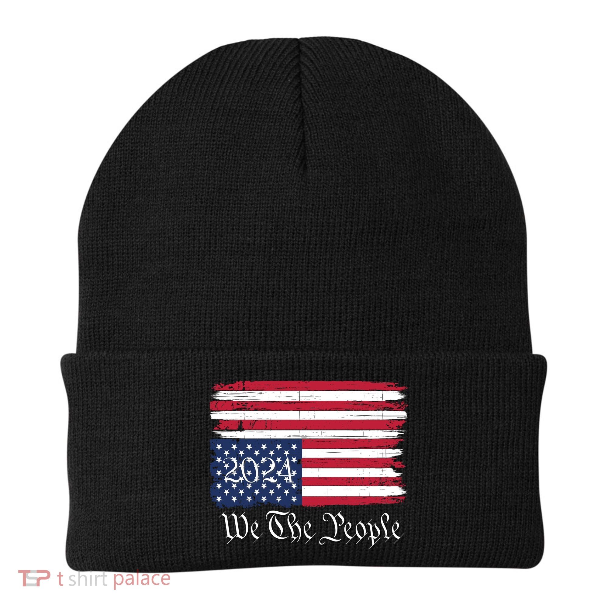 We The People 2024 Distressed Usa Flag Save Our Republic Save Our Constitution Beanie