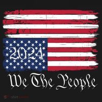 We The People 2024 Distressed Usa Flag Save Our Republic Save Our Constitution Women's Hoodie thumb 2
