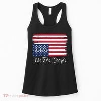 We The People 2024 Distressed Usa Flag Save Our Republic Save Our Constitution Women's Tank Top thumb 0