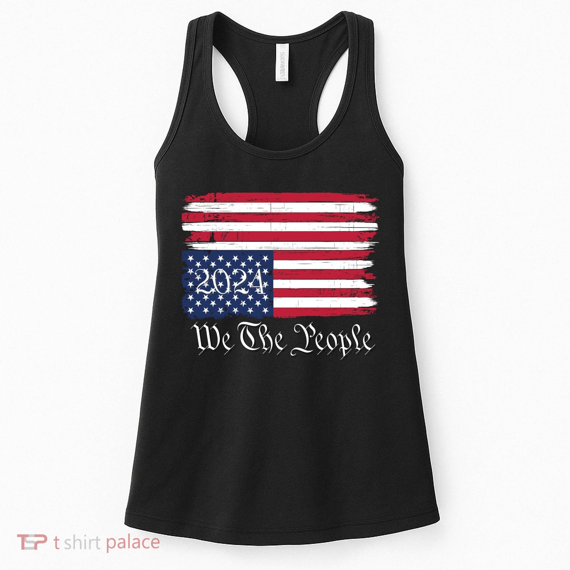 We The People 2024 Distressed Usa Flag Save Our Republic Save Our Constitution Women's Tank Top