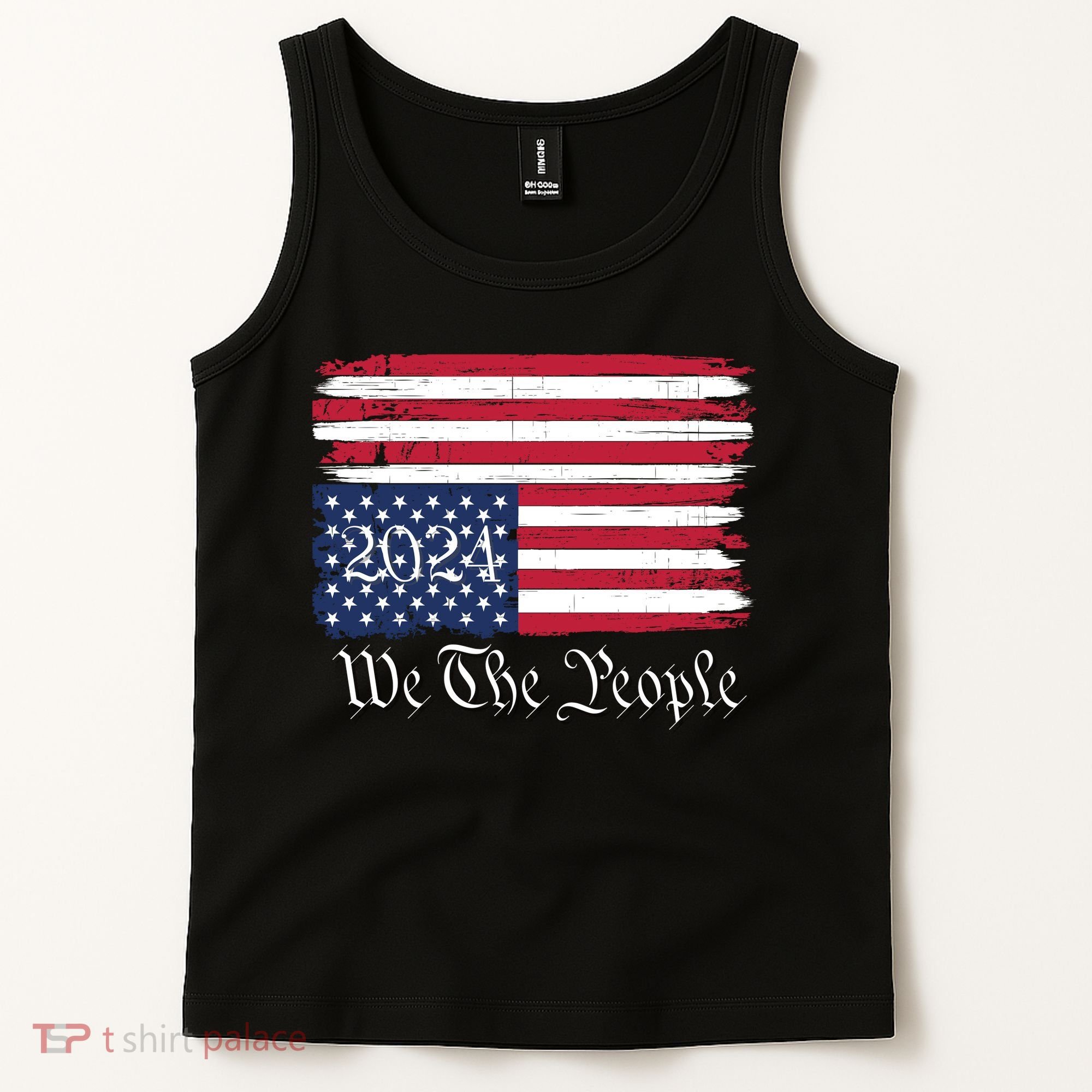 We The People 2024 Distressed Usa Flag Save Our Republic Save Our Constitution Tank Top