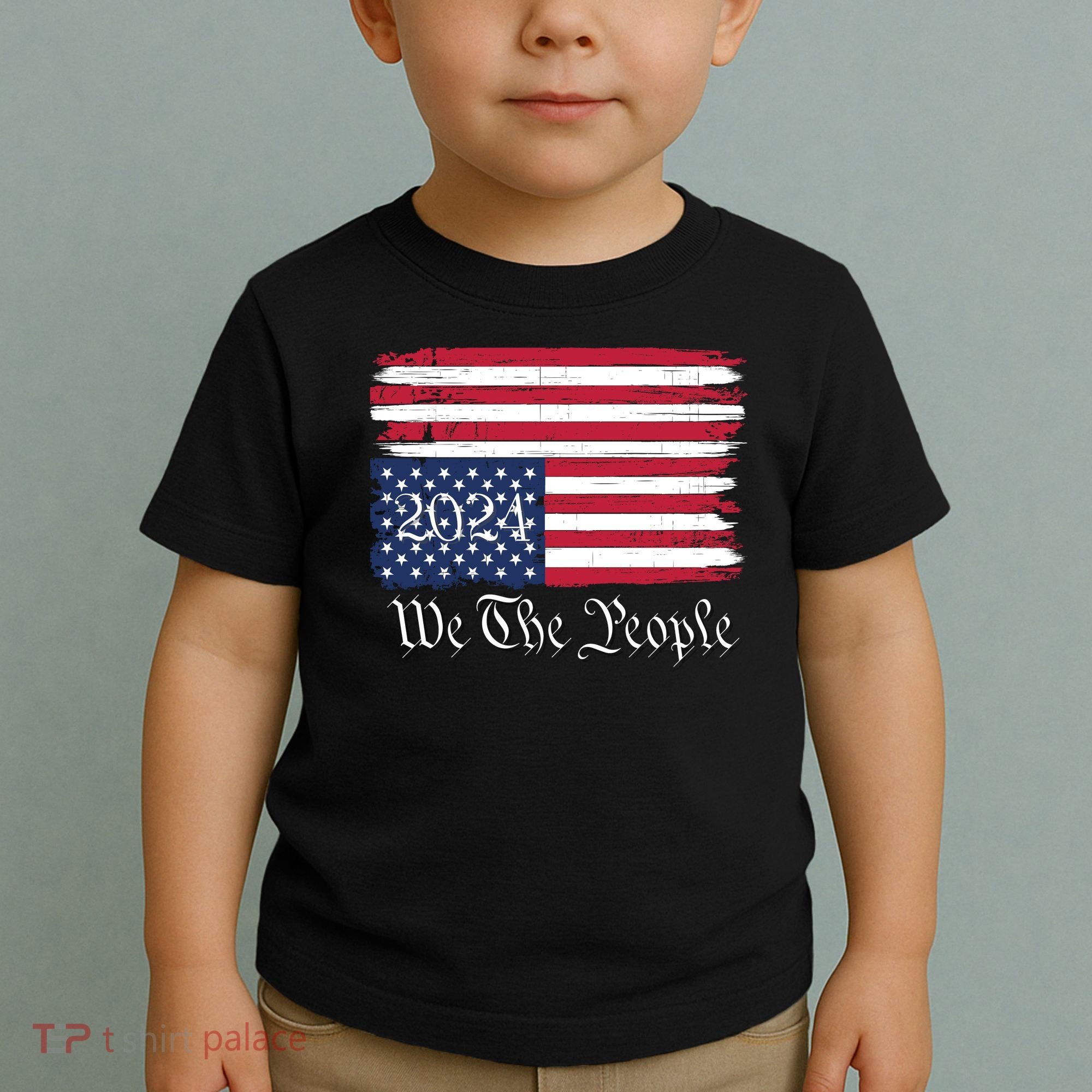 We The People 2024 Distressed Usa Flag Save Our Republic Save Our Constitution Toddler T-Shirt