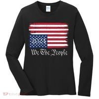 We The People 2024 Distressed Usa Flag Save Our Republic Save Our Constitution Women's Long Sleeve Shirt thumb 0