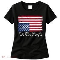 We The People 2024 Distressed Usa Flag Save Our Republic Save Our Constitution Women's T-Shirt thumb 0