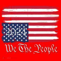 We The People 2024 Distressed Usa Flag Save Our Republic Save Our Constitution Santa Hat thumb 1