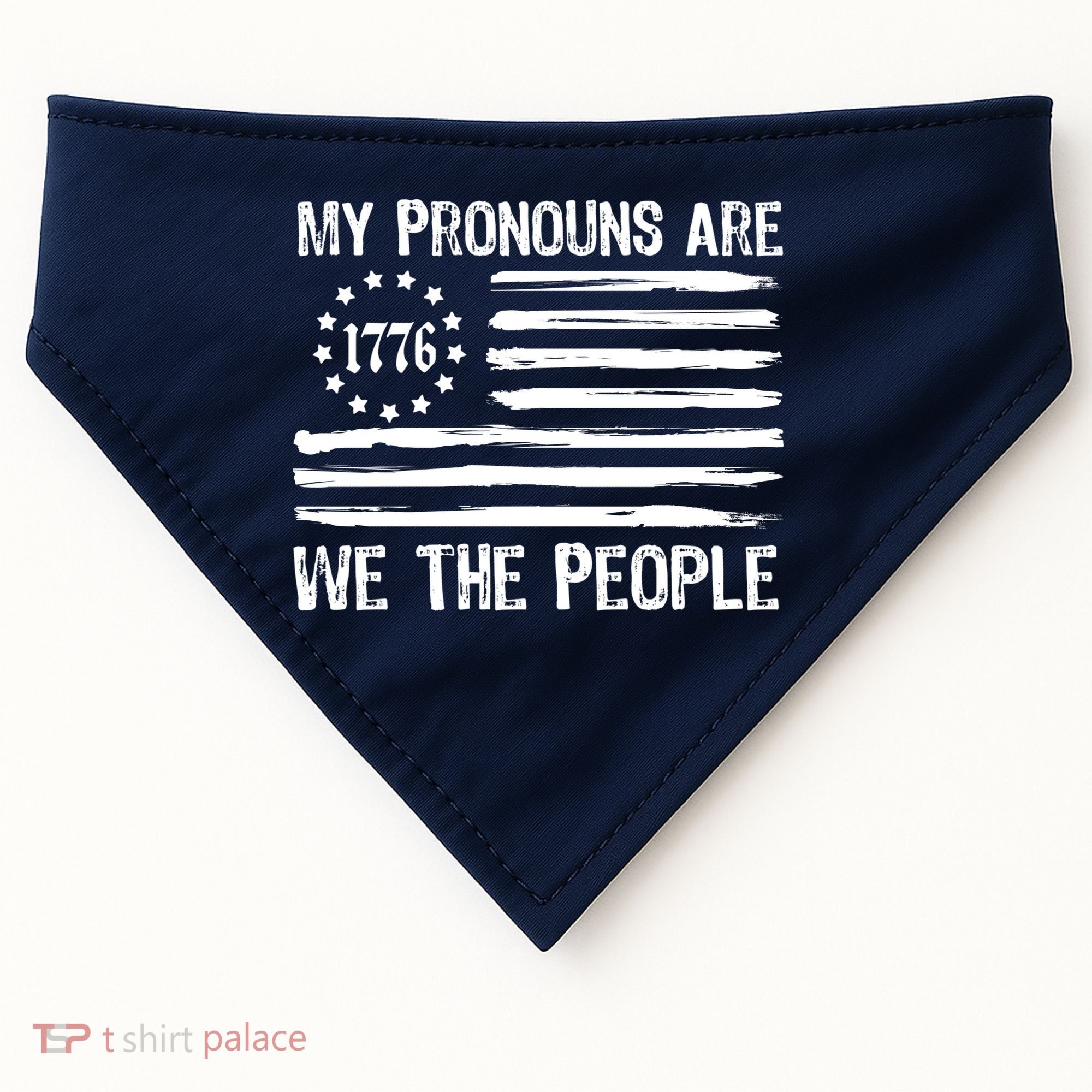 We The People 1776 Usa Gift USA-Made Doggie Bandana