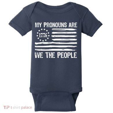 We The People 1776 Usa Gift Baby Bodysuit