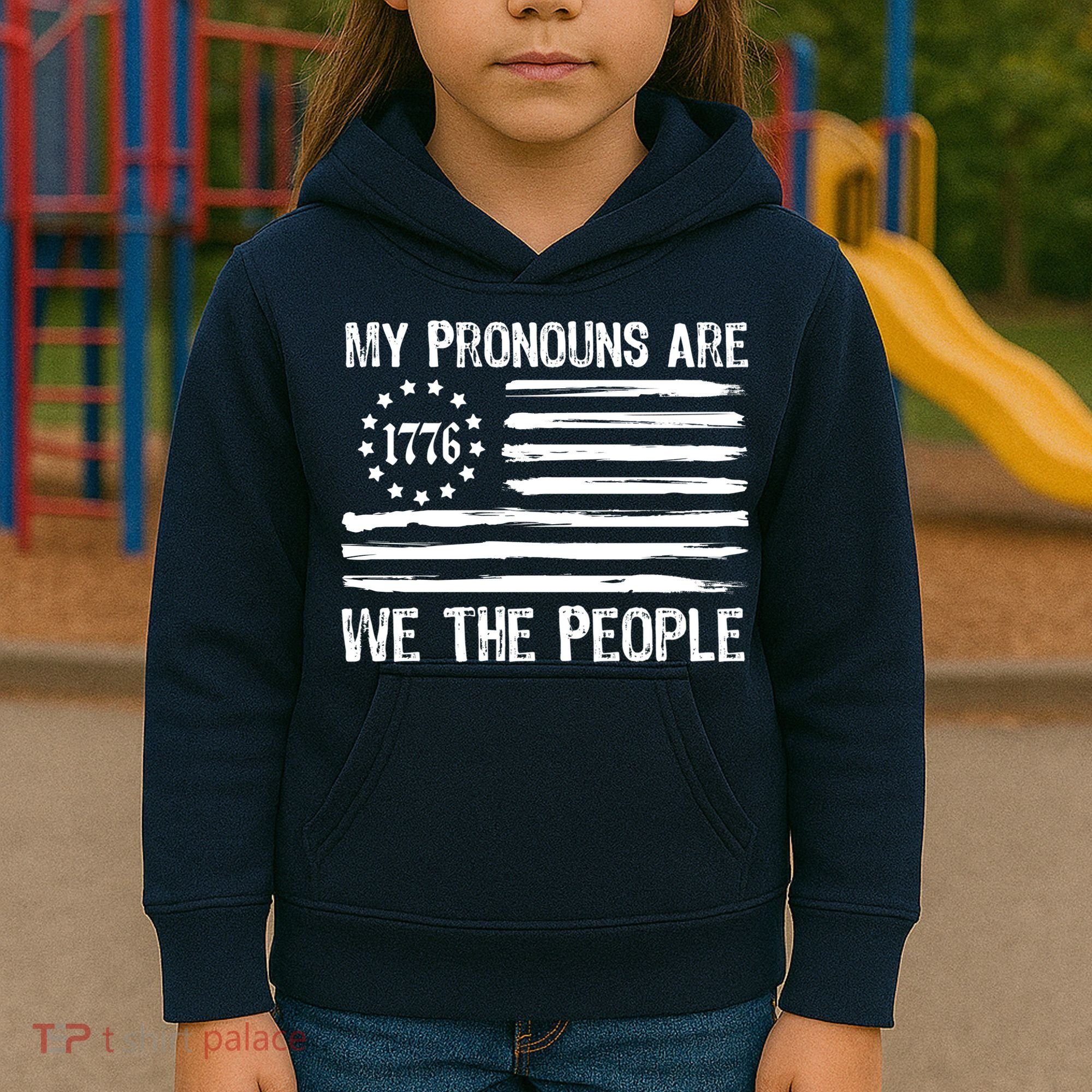 We The People 1776 Usa Gift Kids Hoodie