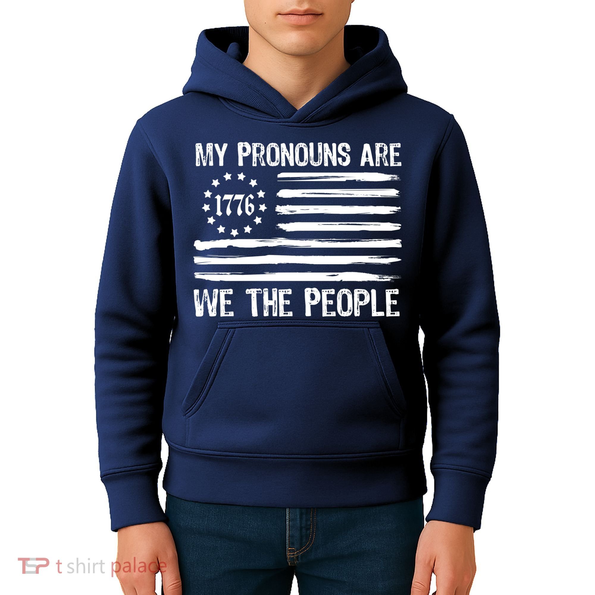 We The People 1776 Usa Gift Kids Hoodie