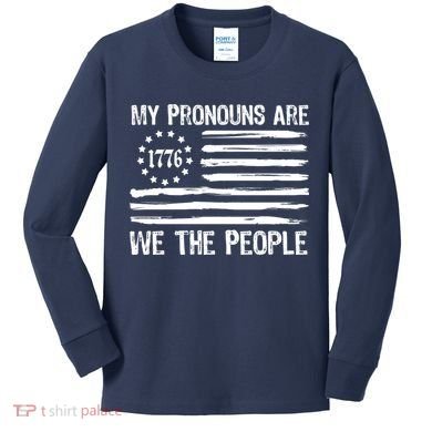 We The People 1776 Usa Gift Kids Long Sleeve Shirt