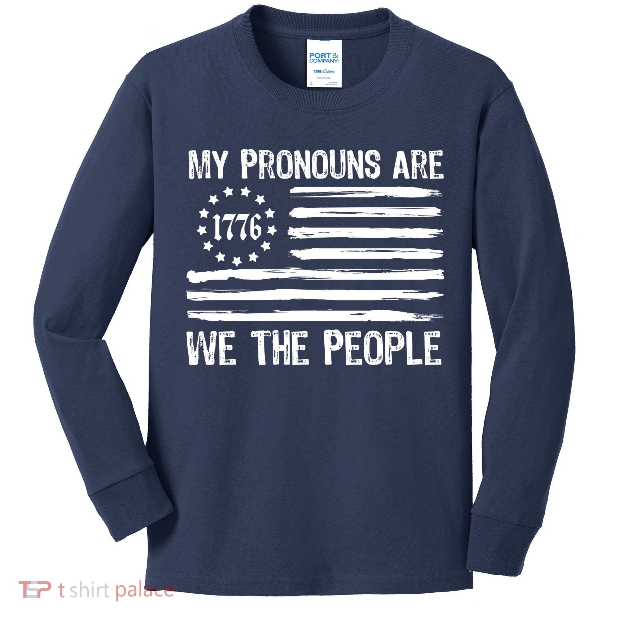 We The People 1776 Usa Gift Kids Long Sleeve Shirt