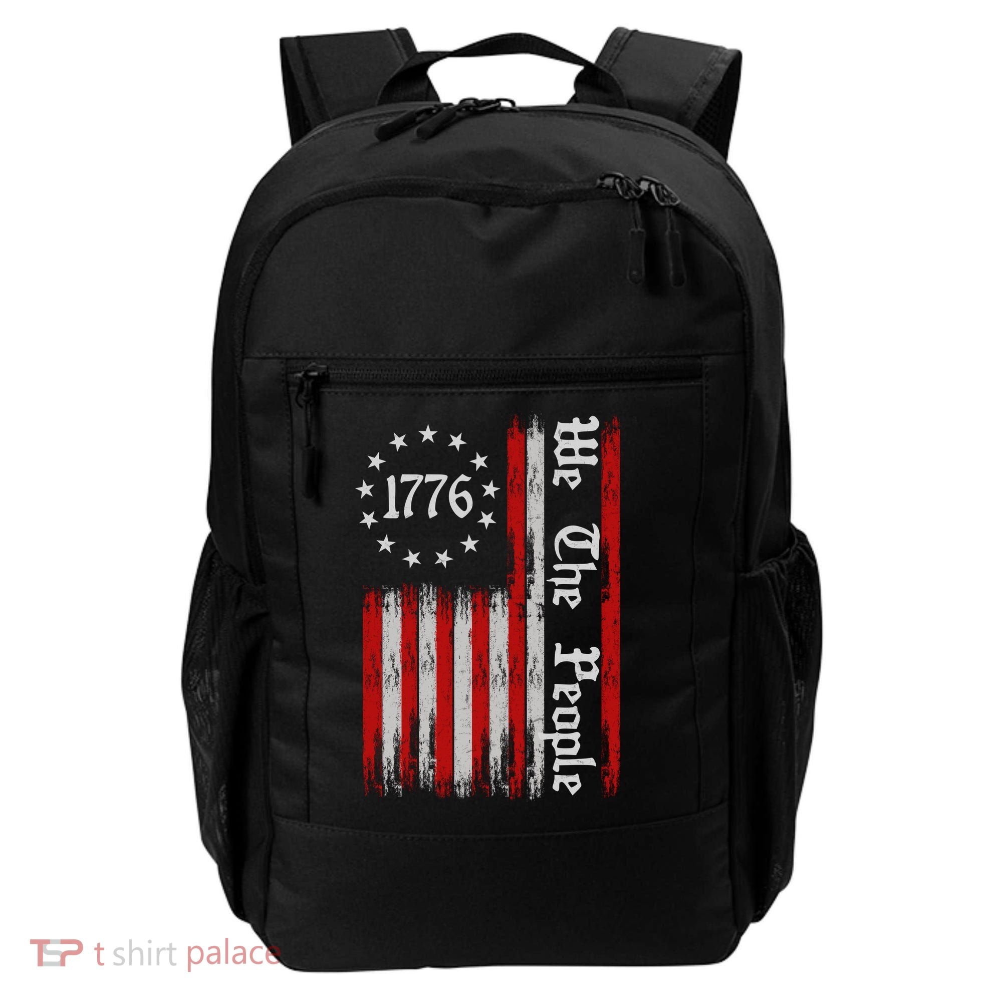 We The People 1776 Distressed USA American Flag Backpack