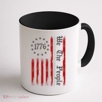 We The People 1776 Distressed USA American Flag Coffee Mug thumb 1