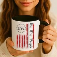 We The People 1776 Distressed USA American Flag Coffee Mug thumb 3