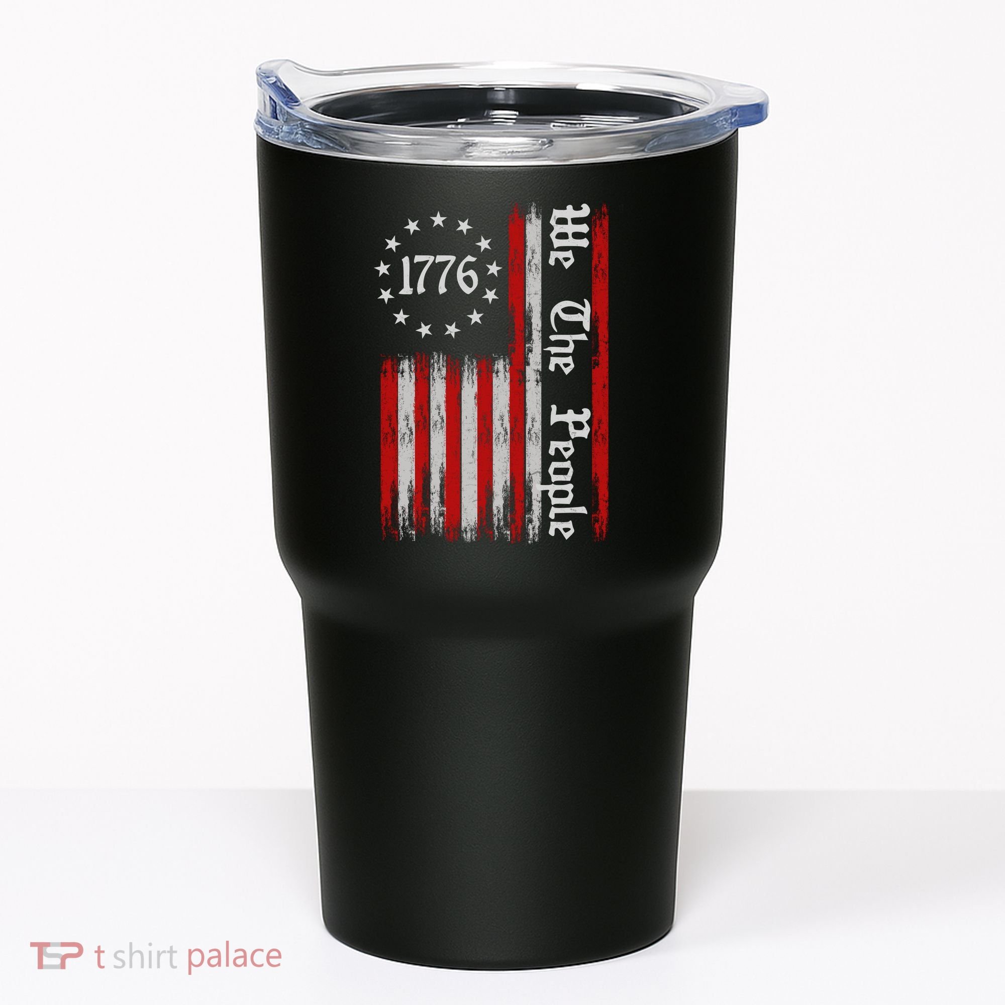 We The People 1776 Distressed USA American Flag Tumbler
