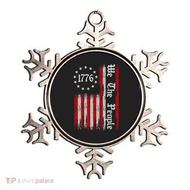 We The People 1776 Distressed USA American Flag Ornament