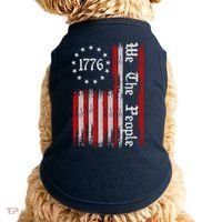 We The People 1776 Distressed USA American Flag Doggie Tank thumb 0