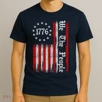 We The People 1776 Distressed USA American Flag T-Shirt thumb 3