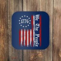 We The People 1776 Distressed USA American Flag Coaster thumb 0